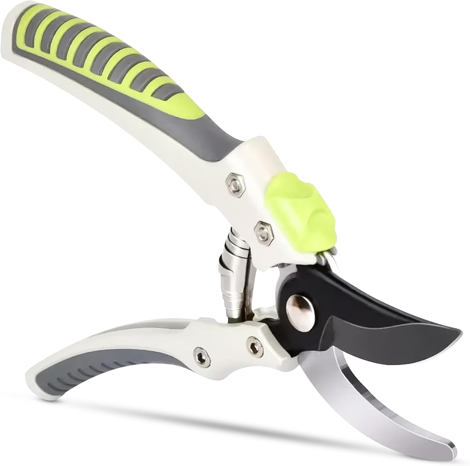 Shark-Tuff® Heavy Duty Secateurs & Pruning Scissors Pruning Shears for Gardening | High Carbon Steel SK5 Blade Garden Scissors | Bypass Hand Pruners with Long Handles