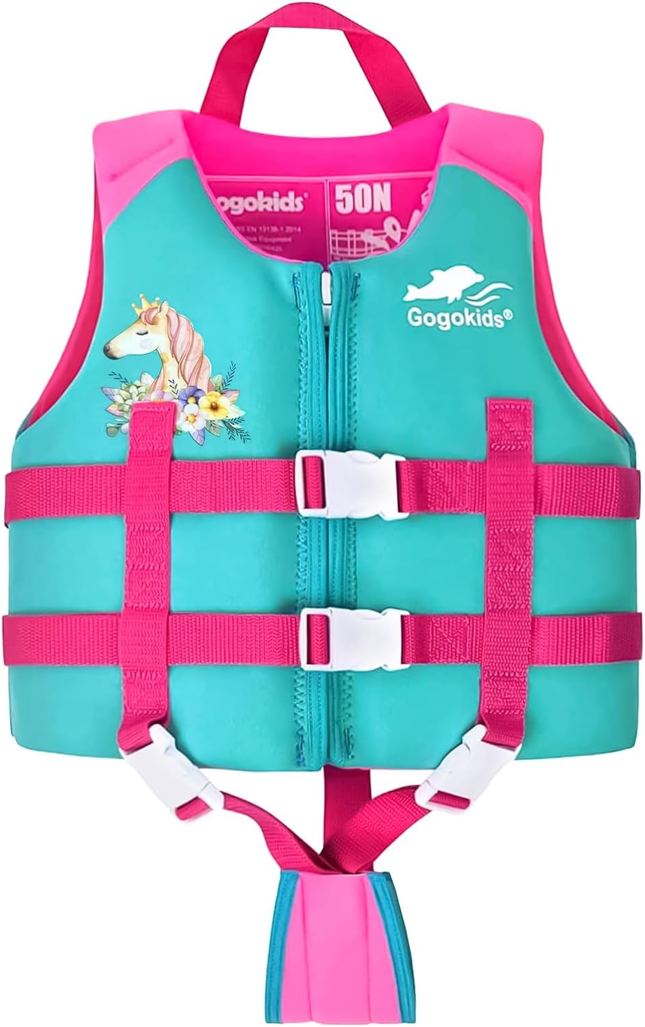 Gogokids Swim Vest Float Jacket - Kids Swimming Training Flotation Buoyancy Swimsuit with Adjustable Safety Straps for 15-35kg Child，Boys Girls Aged 1-9 Years, Perfect for Pool and Swimming Lesson