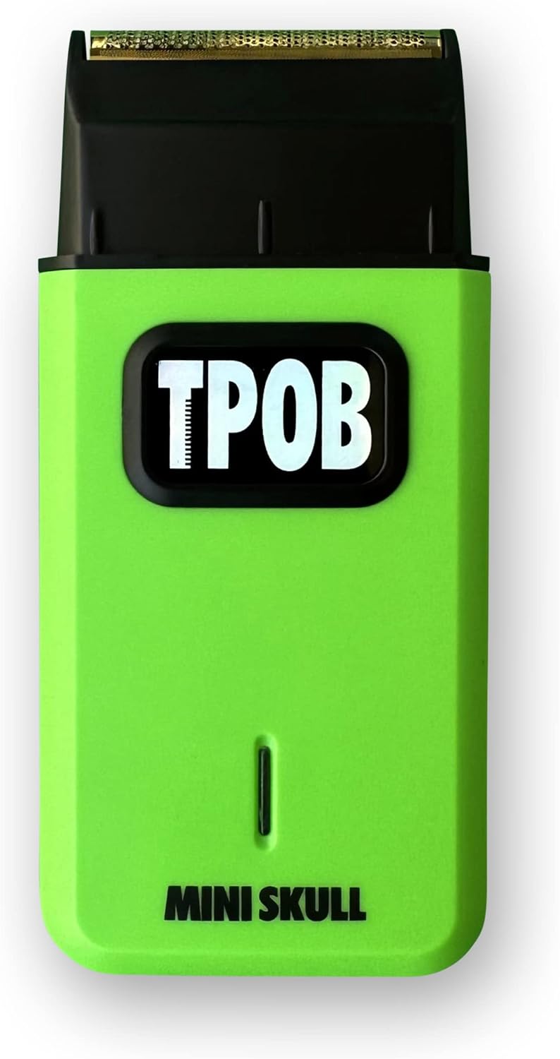 TPOB Mini Skull Single Shaver Compact Design That can fit in Your Pocket with a Turbo Charged Motor, Perfect for Both Professional and at-Home use (Slime)