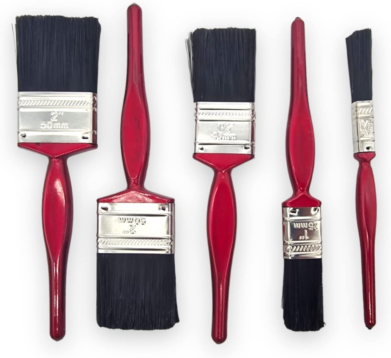 ZYBUX - Professional Paint Brushes with No Loss of Bristle Paintbrush Heads, Studio Craft & Technique (5 Piece Pack)