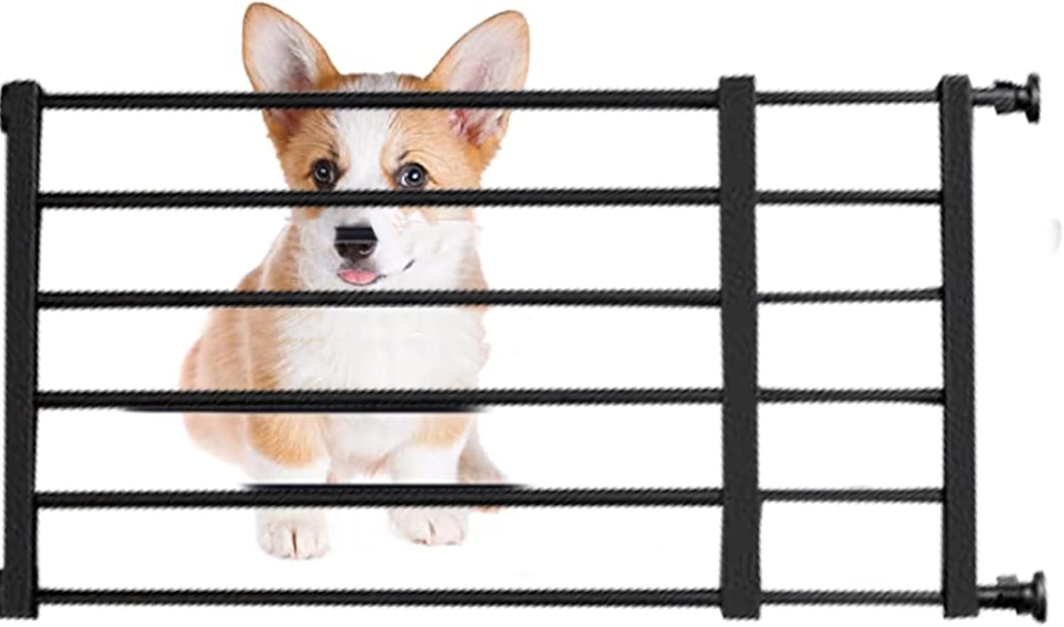 Meindin Dog Gates Indoor, Dog Stair Gate Extendable NoDrilling, Baby Safety Gate for Stairs & Doorways, for Doorways, Adjust Size, Safety Barrier for Narrow Doors Hallways and Spaces, Easy Install