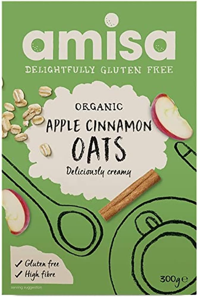 Amisa Pure Apple and Cinnamon Spice Porridge Oats, 300 g