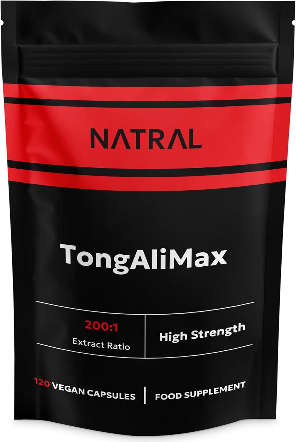 TongAliMax - 120 Caps - Pure TongAliRoot Extract 200:1 - No Additives - Vitality and Energy for Men