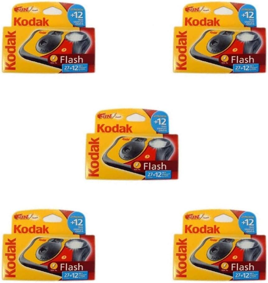 Kodak Fun Flash Disposable Camera - 39 Exposures 5 Pack
