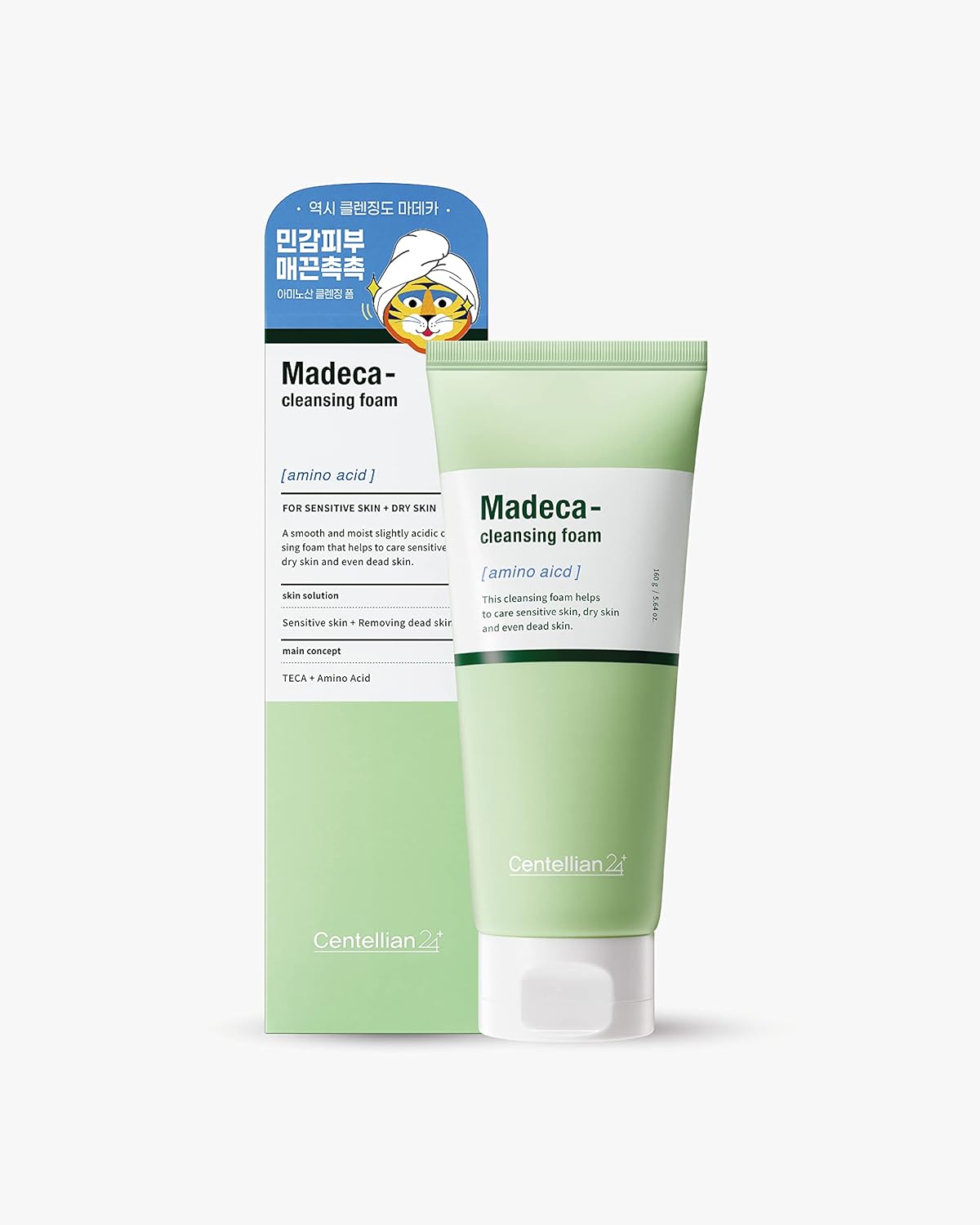 CENTELLIAN 24 Cleansing Foam with Centella Asiatica, TECA, Amino Acid - Korean Skin Care Hypoallergenic Face Wash - Gentle, Exfoliating Daily Cleanser (5.64 oz) by Dongkook Pharmaceutical