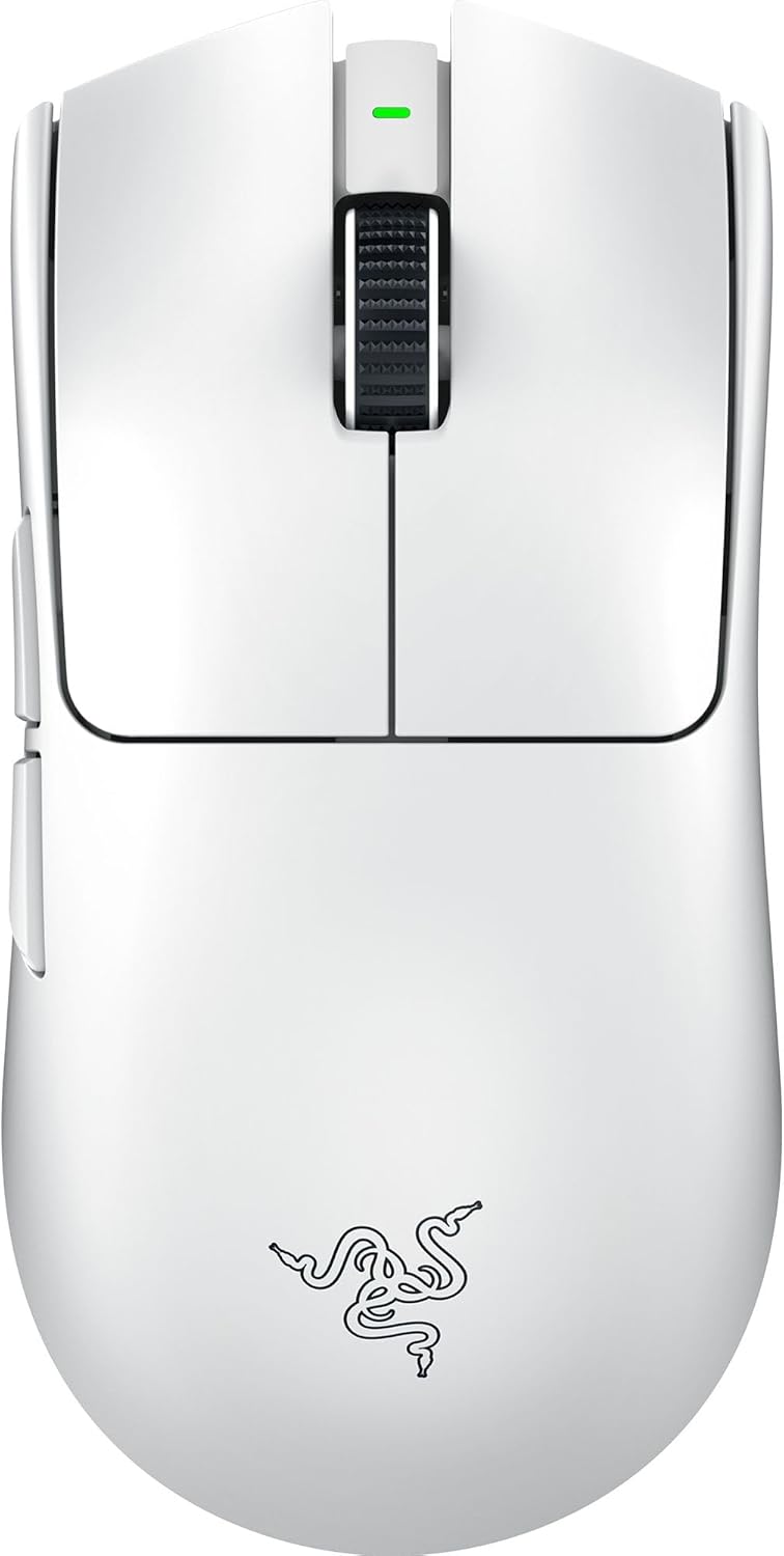 Razer Viper V3 Pro Wireless Gaming Mouse: 55g Lightweight - 8K Polling - 35,000 DPI Optical Sensor with Advanced Features - Gen-3 Optical Switches - 8 Programmable Controls - USB C Charging - White