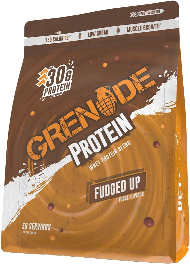 Grenade Whey Blend High Protein Powder, Low Sugar with 30g Protein per Serving, (50 Servings) - Fudged Up, 2 kg (Pack of 1)
