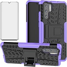 Asuwish Phone Case for Huawei P30 Pro with Tempered Glass Screen Protector and Slim Stand Hybrid Heavy Duty Rugged Protective Cell Cover Hawaii P30Pro P 30 Pro30 Kickstand Mobile Women Men Purple