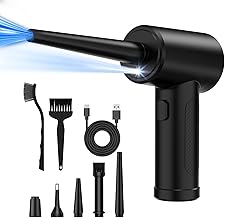 Compressed Air Duster, 3 Gear to 51000RPM Cordless Electric Air Duster, 6000mAh Rechargeable Air Blower with LED Light for Laptop Computer Keyboard Cleaning Pet Hair Crumb Replaces Compressed Air Can