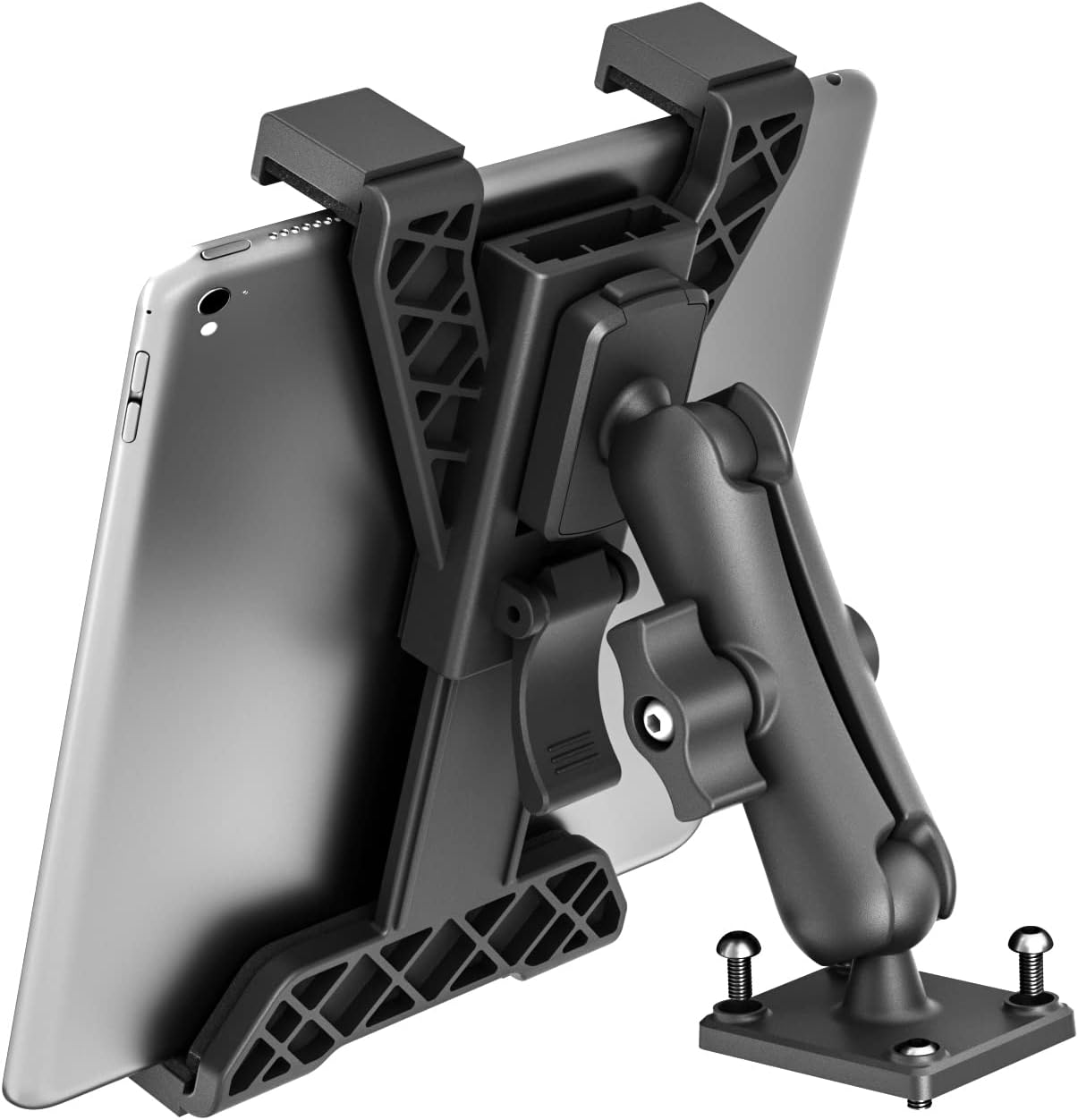 OHLPRO Heavy Duty Drill Base Tablet Holder for Car, iPad, Tablet Mount for iPad Mini, Samsung Galaxy (7-11") Tablets, Desks, Great for Truck, Wall, Commercial Vehicles Dash