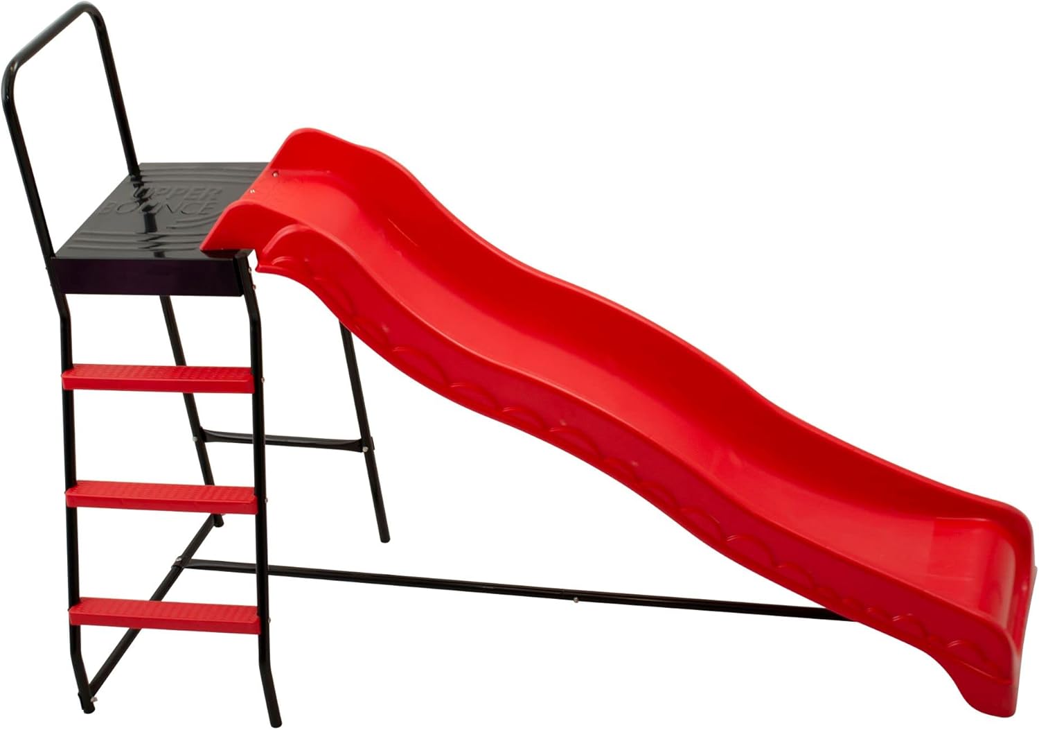 Machrus Upper Bounce Trampoline Step N Slide | Fun Indoor & Outdoor Ladder and Wave Slide Set – Perfect for Round or Rectangle Trampolines with or Without Net