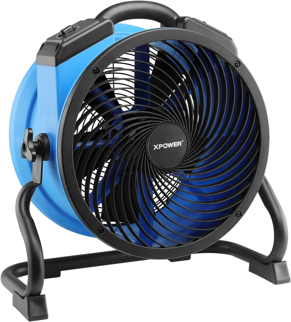 XPower FC-300 Heavy Duty Industrial High Velocity Whole Room Air Mover Air Circulator Utility Shop Floor Fan Variable Speed Timer