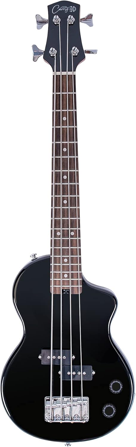 Carry-on By Blackstar Mini Electric Bass Guitar, Perfect for Kids and Adults, Beginners and Travel - Jet Black