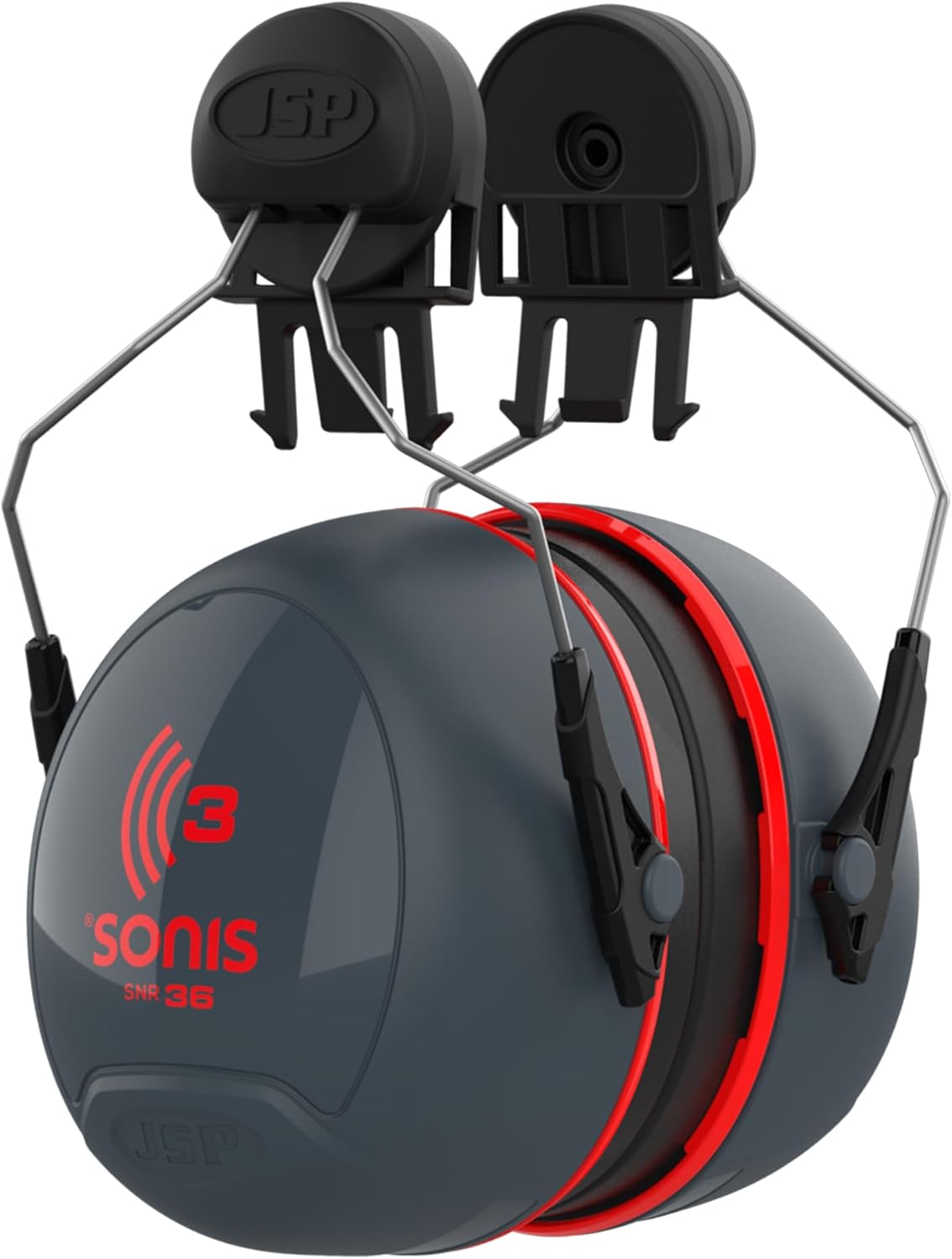 JSP Sonis3 Helmetmounted Ear Defenders SNR 36 (AEB040-0C1-A00), One size