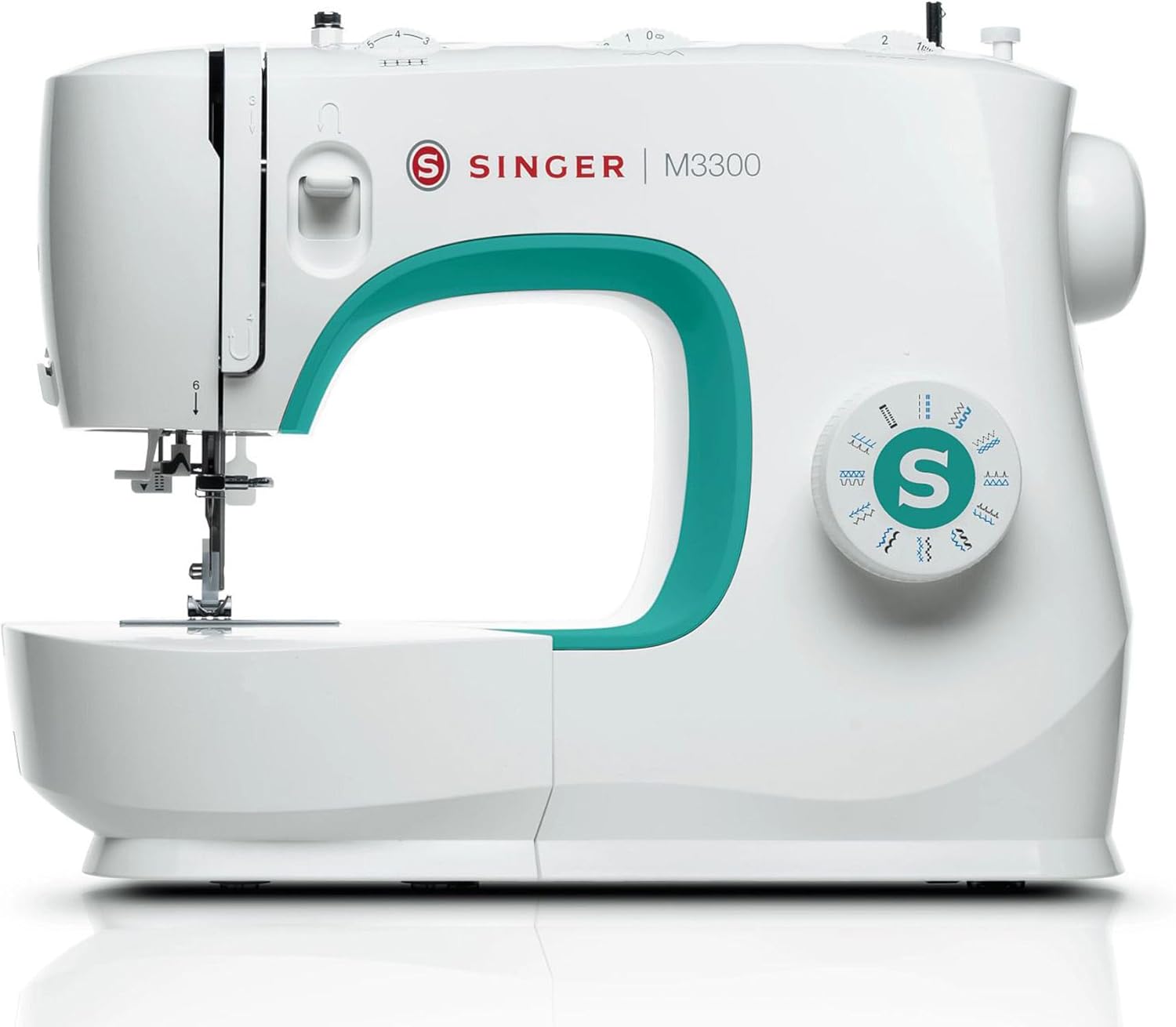 SINGER M3300 Lightweight & Portable Sewing Machine With 97 Stitch Applications, LED Light & 1-step Buttonhole | Used for Mending and Sewing