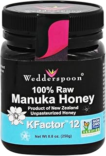 Wedderspoon Raw Organic Manuka Honey Active 12+, 17.6-Ounce Jar
