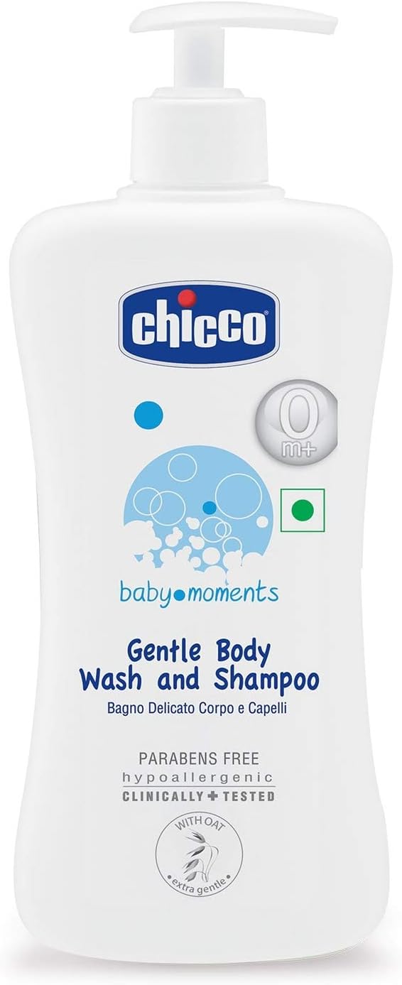 Chicco Baby Moments Gentle Body Wash and Shampoo (500ml)