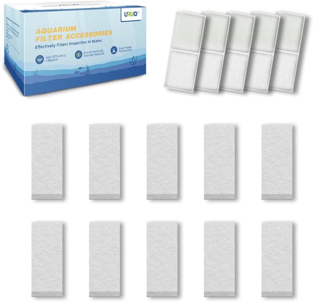 Fish Tank Filter Cartridge: 15 Pack Aquarium Top Fin Filter Cartridges, Replacement Aquarium Carbon Cartridge with Zeolite