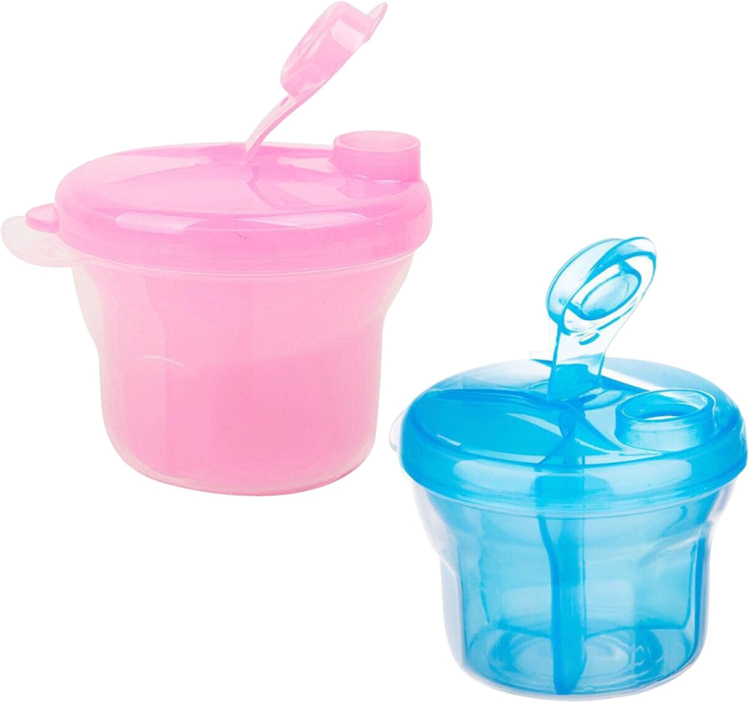 2 Pcs Formula Powder Pots, Baby Milk Powder Dispenser Pots, Milk Powder Dispenser Pot, Baby Formula Powder Dispenser, Formula Dispenser, for Infant Feeding, On-The-Go Baby Essentials