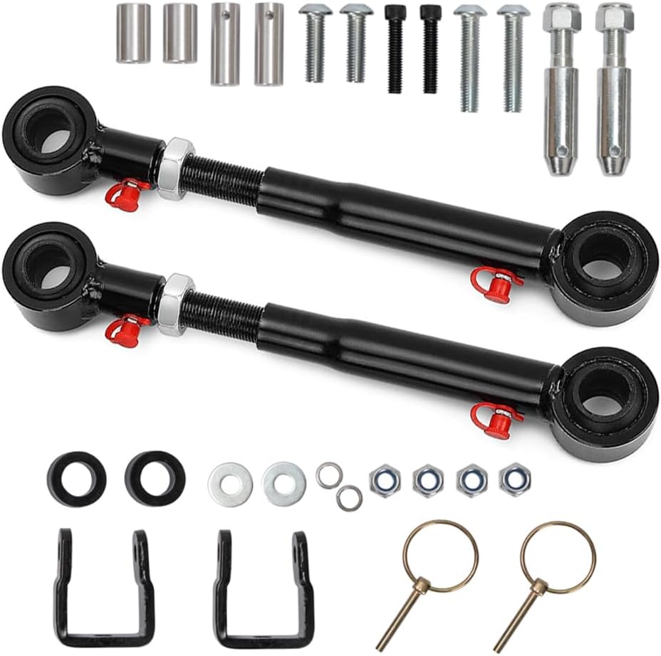 HY-SPEED Adjustable Front Sway bar Quicker Disconnect System Compatible with 1998-2006 Wrangler TJ 1984-2001 Cherokee XJ with 2.5" - 6" Lifts Replace Quicker Disconnect SwayBar links