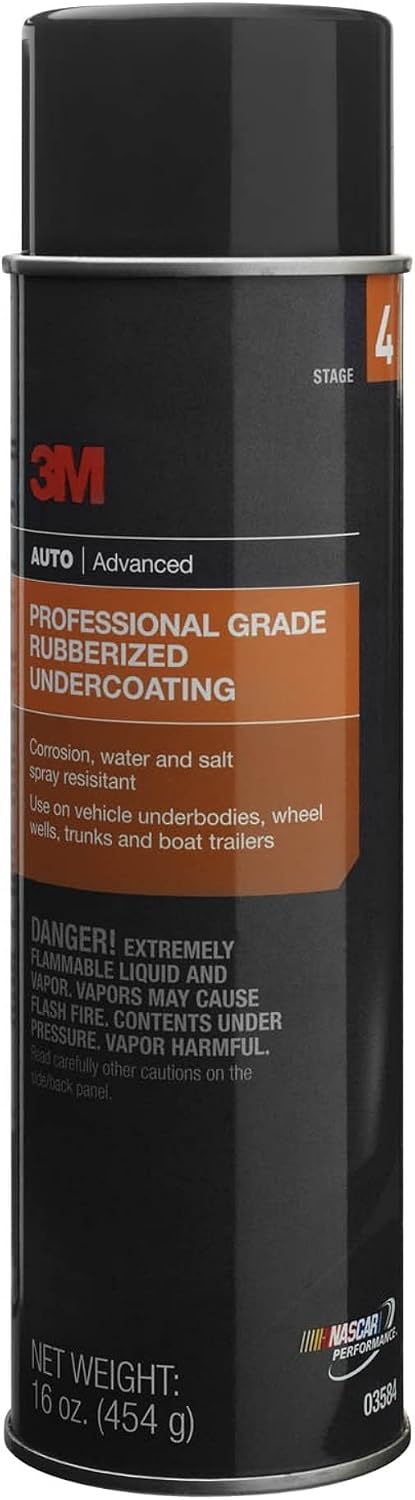 3M Professional Grade Rubberized Undercoating, Corrosion, Water and Salt Spray Resistant, 03584, 16 oz. Aerosol