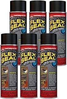 Flex Seal Spray Rubber Sealant Coating, 14-oz, Black (6 Pack)