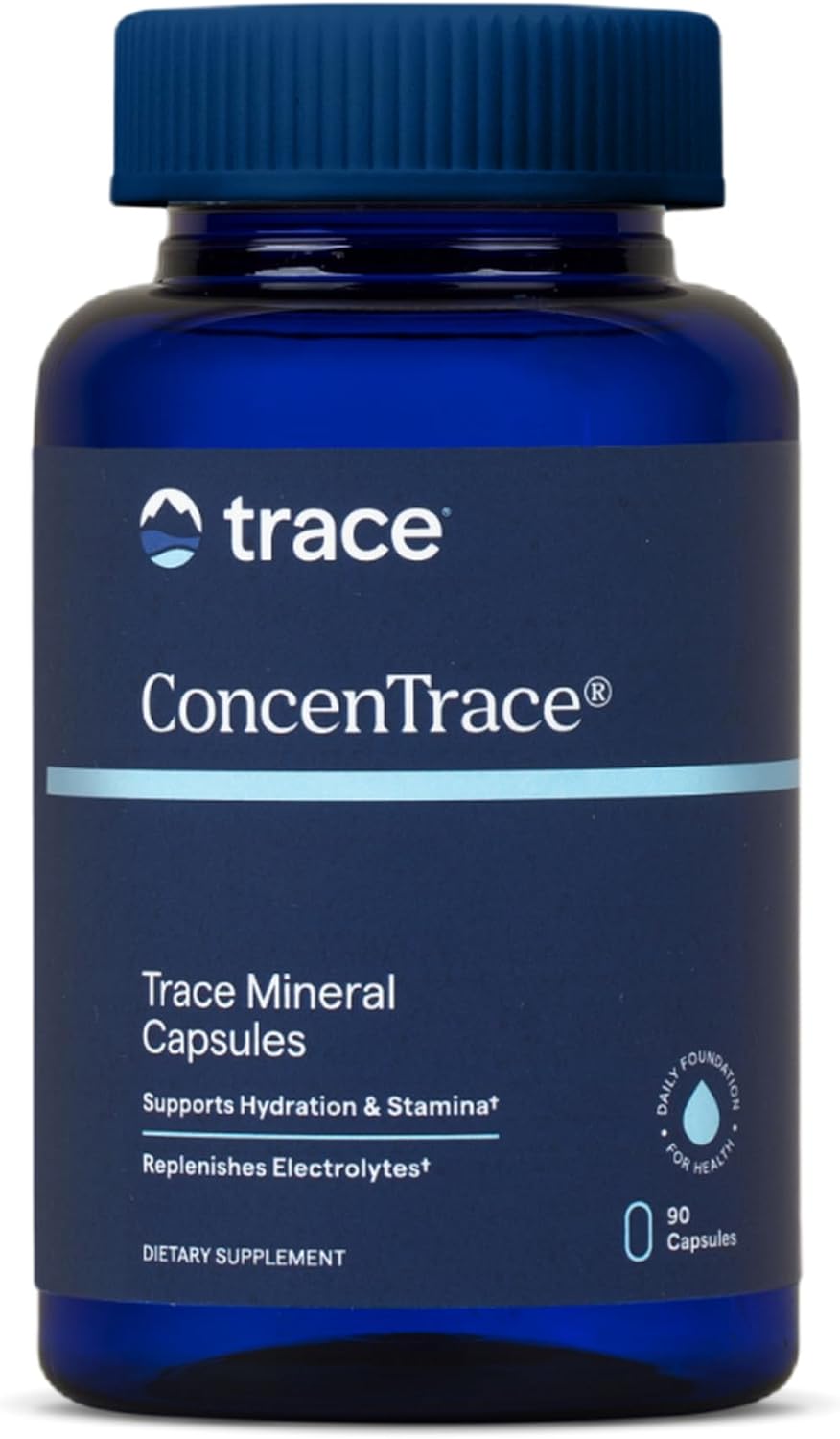 Trace Minerals ConcenTrace Capsules - Supplement Supports Bone Health & Body Energy - Healthy Hydration & Electrolyte Support Supplement - 90 Capsules (30 Servings)