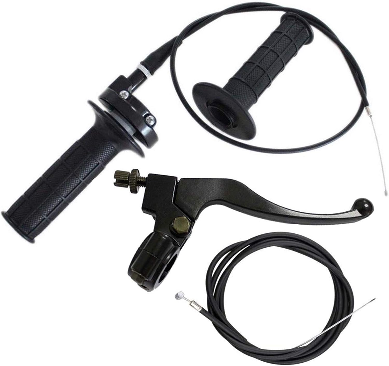 LIYYOO Throttle Cable, Twist Throttle, Right Brake Lever and Handle,Brake Cable, for Mini Bike XR80 XR100 CRF70 CRF80 CRF100 Pit Dirt Motor Bike,Mb165 Mb200 196cc 200cc 5.5hp 6.5hp Bike