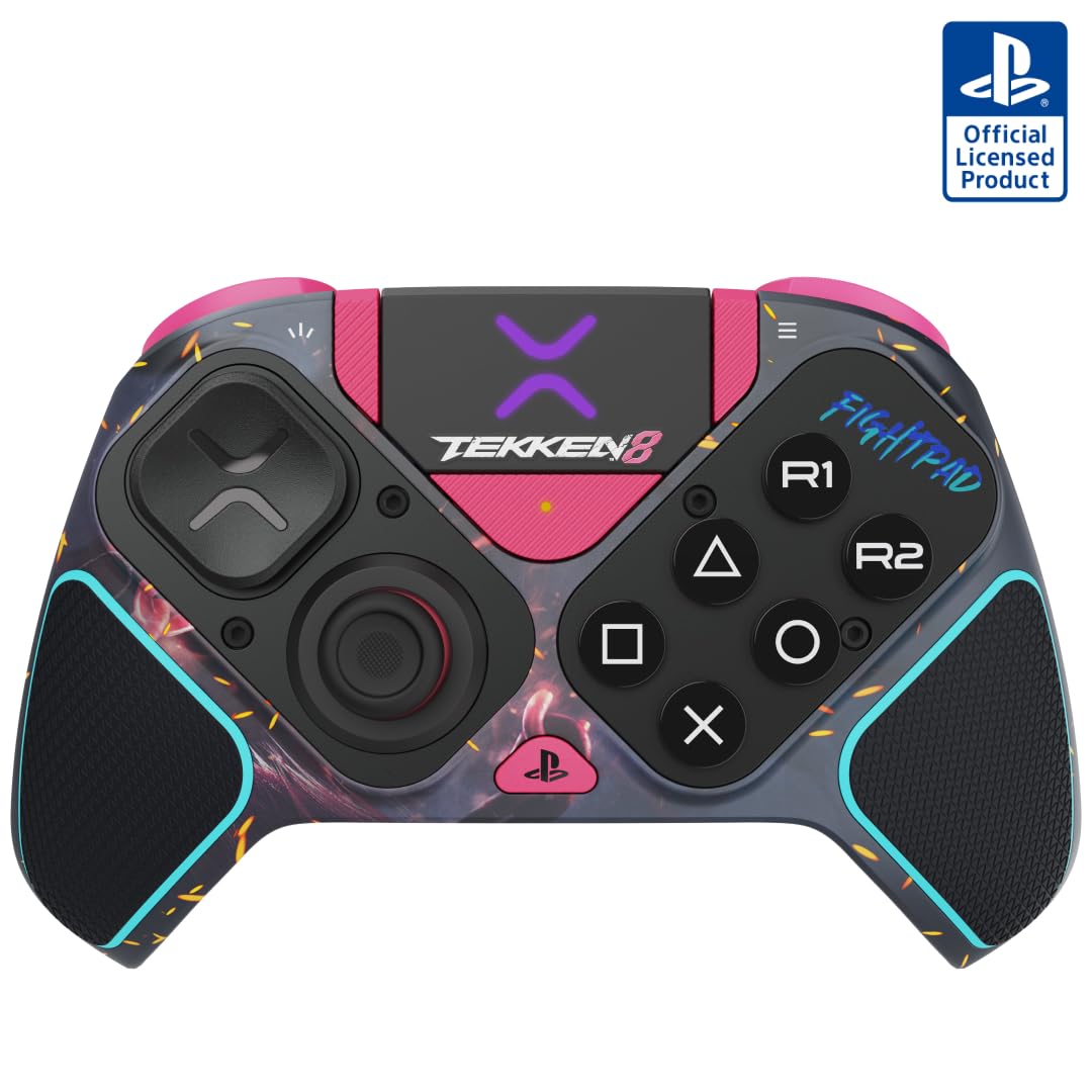 PDP Victrix Pro BFG Wireless Gaming Controller, Licensed for PlayStation, PS5/PS4/PC Gamepad, Sony 3D Audio, Modular Buttons/Triggers/Thumbstick, Customizable in App, Tekken 8 Rage Art Black/Pink/Teal