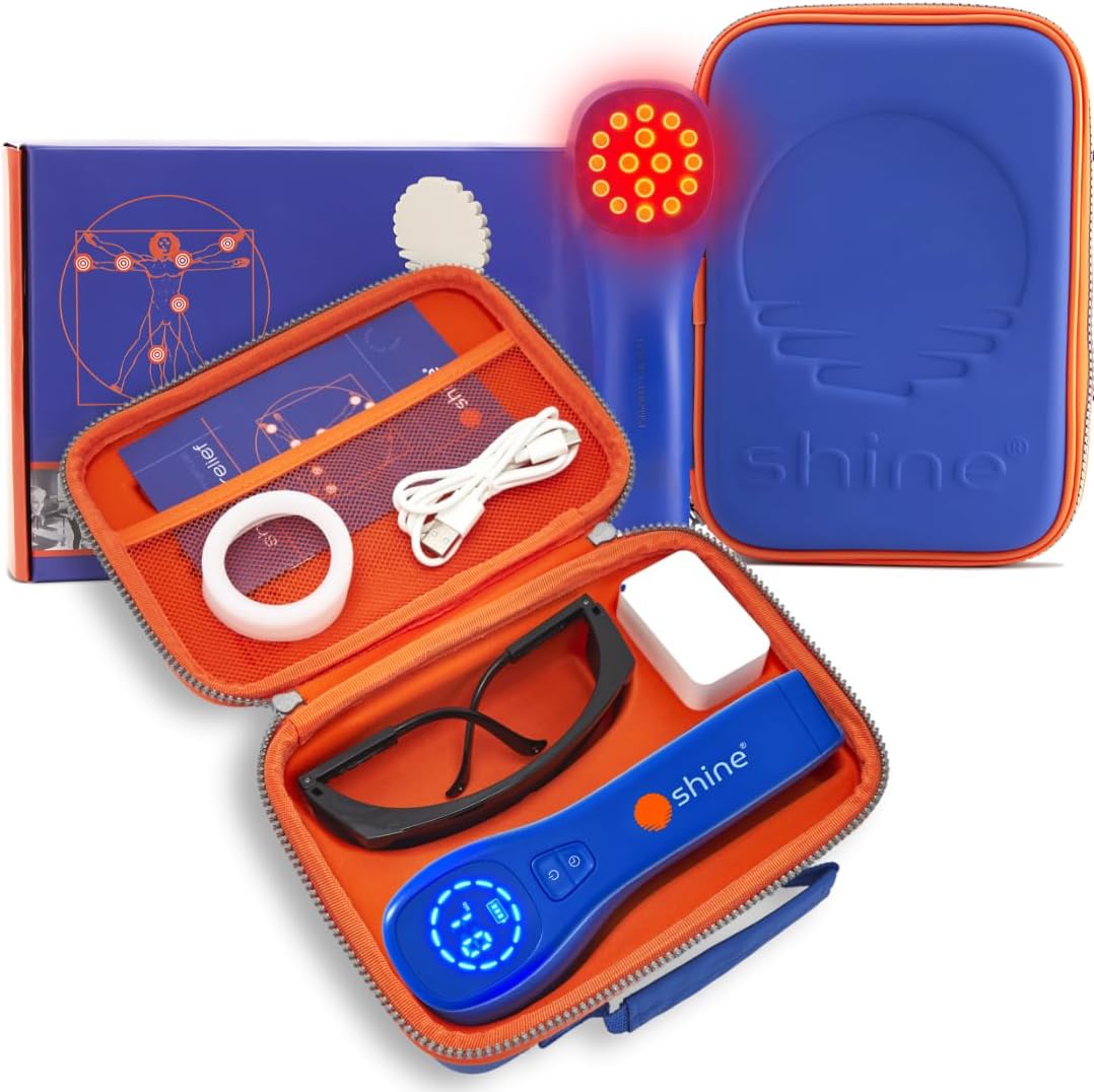 DEEP RED/NIR Plus – Shine Relief – Red & Near Infrared Light Therapy Device 660nm & 850nm for Skin Health, Joint Pain Relief & Deep Tissue Muscle Recovery | All-in-One Professional Device for Home Use