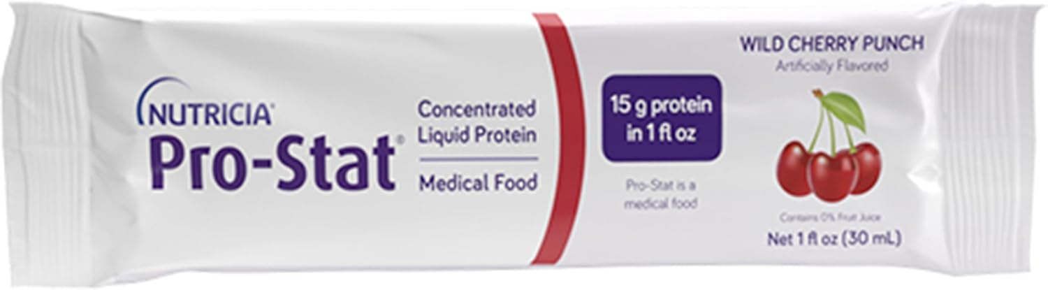 Pro-Stat Sugar-Free Wild Cherry Punch, 1 oz Packets, High Protein Supplement, 96 Count, Lactose-Free, Gluten-Free, Soy-Free