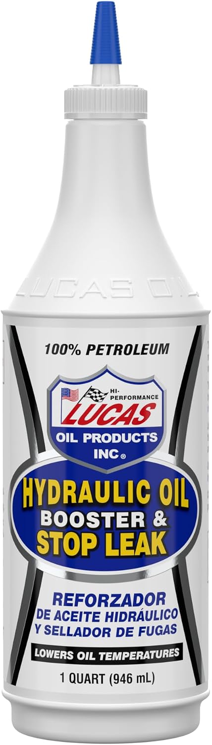 Lucas Oil 10019 Hydraulic Oil Booster and Stop Leak - 1 Quart, White, 32 Ounce