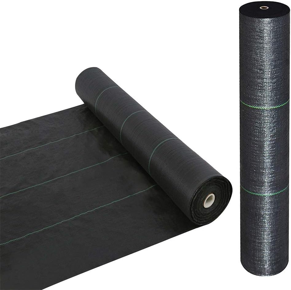 LITA Sheet Woven Weed Control Fabric 2m x 10m - UV Stabilised Black Heavy Duty 125gsm Landscape Ground Cover Membrane, 1 Pack
