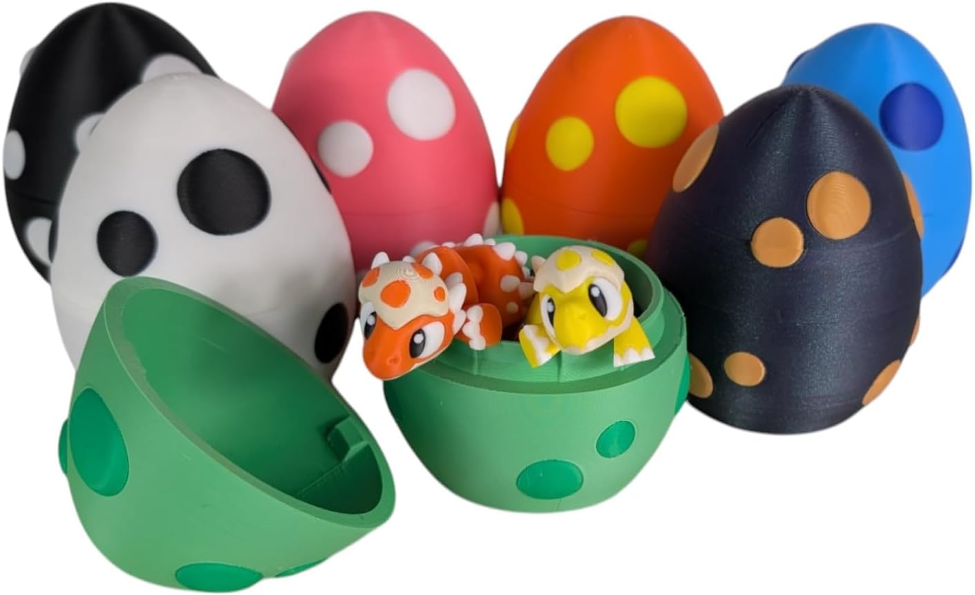 Mystery Mini Dinosaur Blind Box Egg 5-Pack - 3D Printed Collectible Figurines - Articulated Dino Toys for Desk - Fidget Toys for Adults - Stress Relief for Anxiety, ADHD