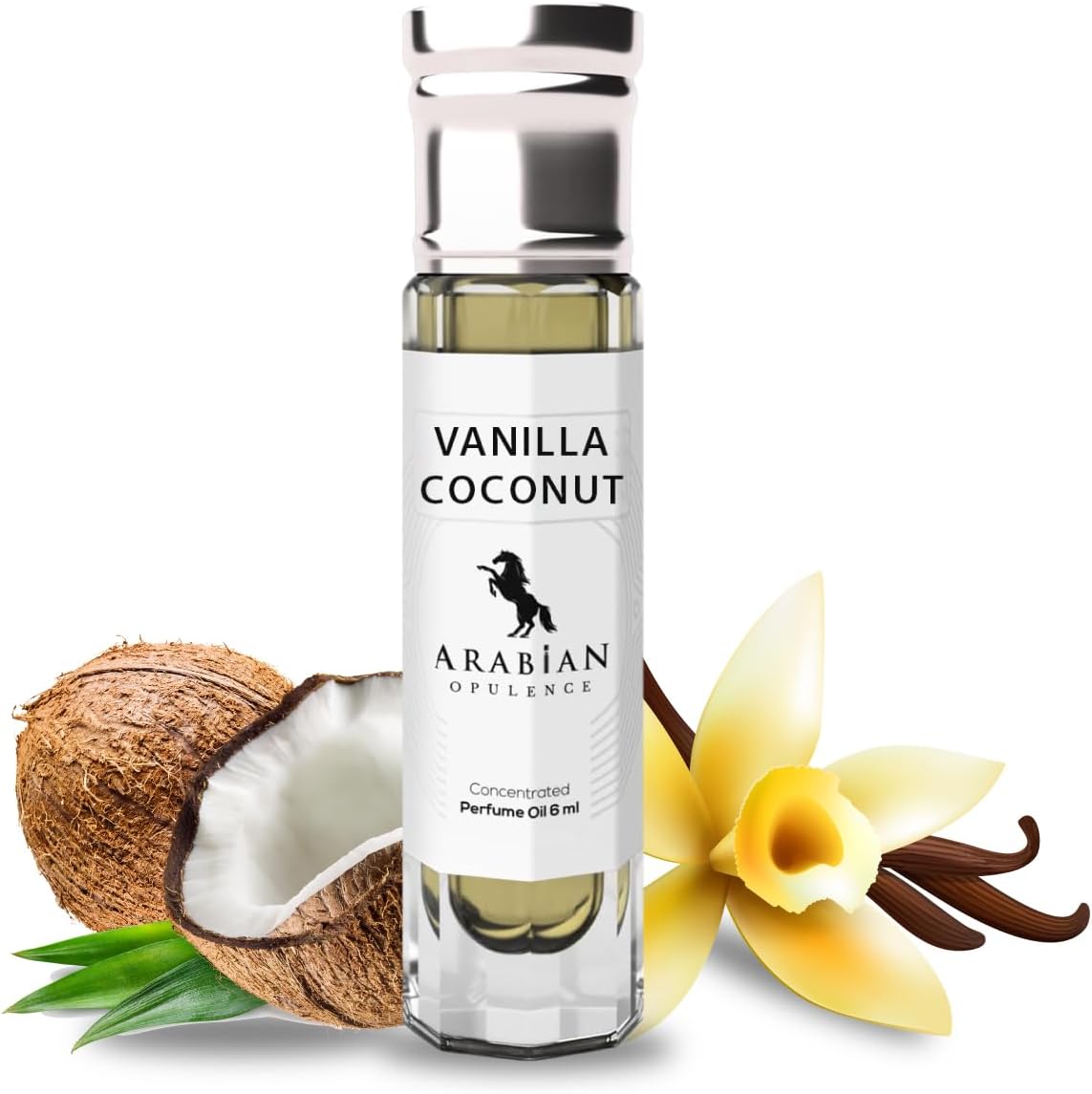 Arabian Opulence FR291 VANILLA COCONUT Concentrated Perfume Oil | Alcohol-Free Roll on Unisex Sweet Coconut Fragrance | Long Lasting Oil Based Perfume (6ml)