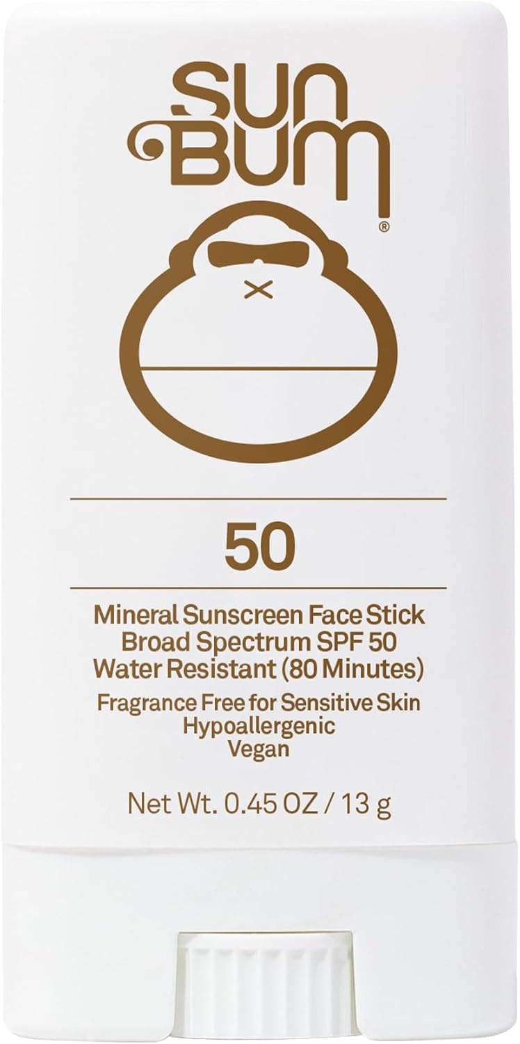 Sun Bum Mineral SPF 50 Face Stick Sunscreen | Water-Resistant Broad Spectrum Sunblock with Vitamin E | Hypoallergenic | Hawaii 104 Act Compliant (Octinoxate & Oxybenzone Free)| Travel Friendly 0.53 oz
