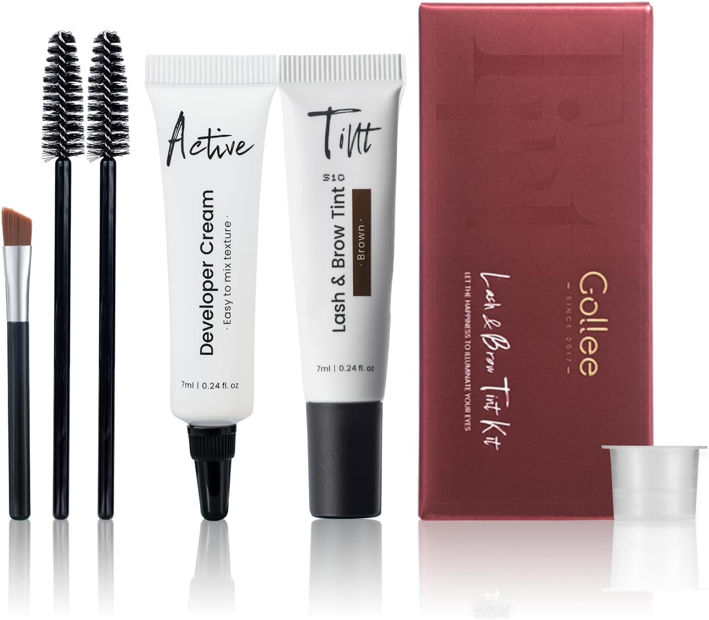 Eyebrow Dye Kit, 2 in 1 Brow and Lash Tint Kit - Fast and Safe Results (Dark Brown), Natural Effects Long Lasting Lasts 4 Weeks Easy to Use for Salon & Home Use