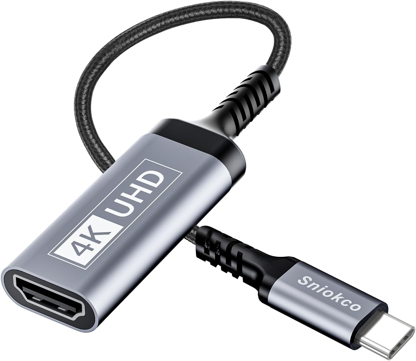 Sniokco 2024 Newest USB C to HDMI Adapter Cable, High Speed HDMI to USB-C Converter, Aluminum, Type C Adapter Compatible with iPhone 15 16 Pro/Max/15 16 Plus, MacBook Pro/Air, Surface, iPad, XPS