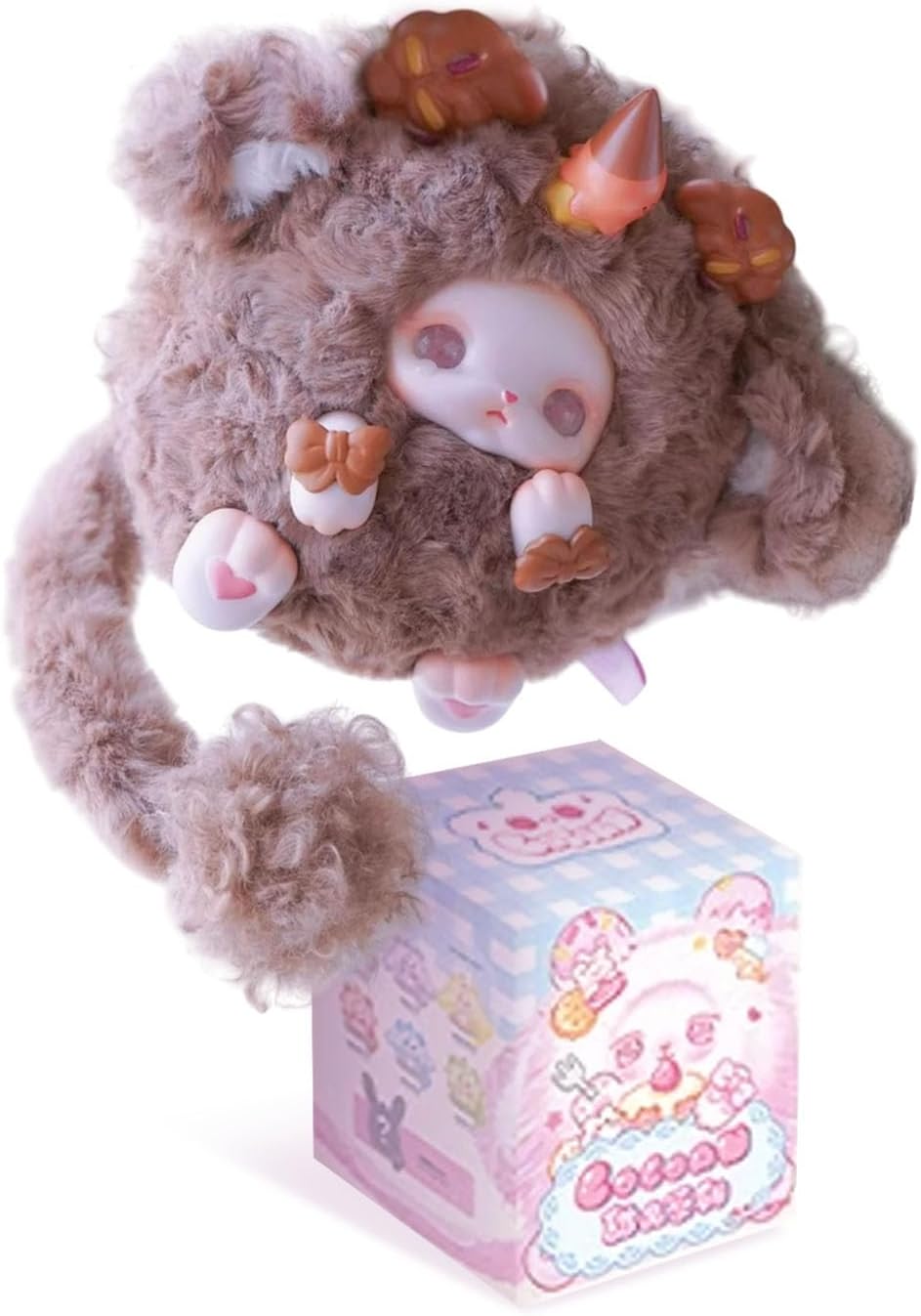 CALEMBOU Plush Doll Blind Box, Loloan Confession Series Stuffed Blind Box Toy, Kawaii 1 of 6 Possible Mystery Plush, Collectible for Birthday Gift (PB-Loloan Dessert-1pc)