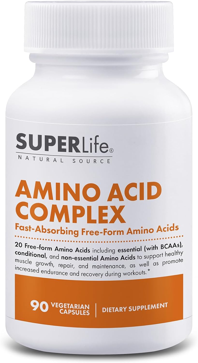 Fresh Start Amino Acid Complex - Fast Absorbing & Free Form Essential & Branched Chain Amino Acids BCAAs | Supports Muscle Growth, Strength & Recovery | Supplement - 90 Capsules