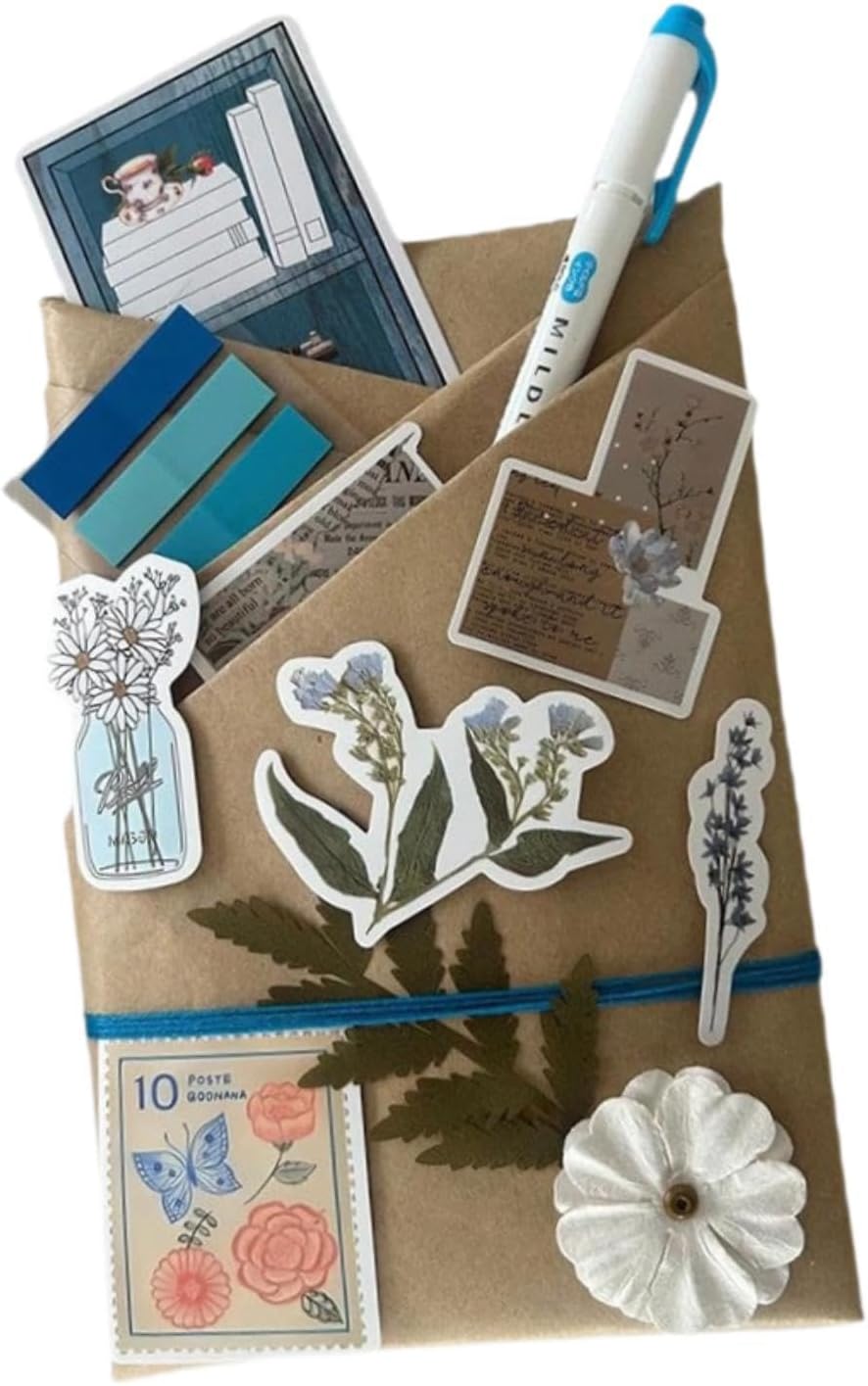 rockible Date with A Book Gift Box Present DIY Envelope for Family Friends for Him Her Decoration Fantasy Book Book Lovers Gift, Blue