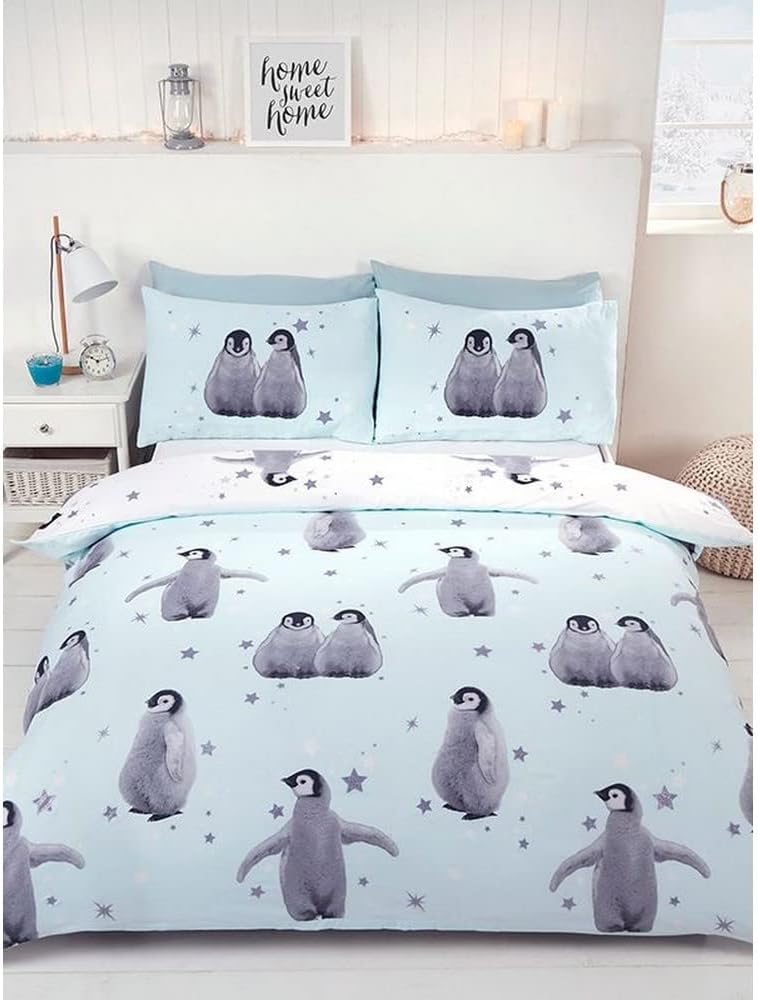 Rapport Home Starry Penguin Duvet Cover Set (Single, Ice)