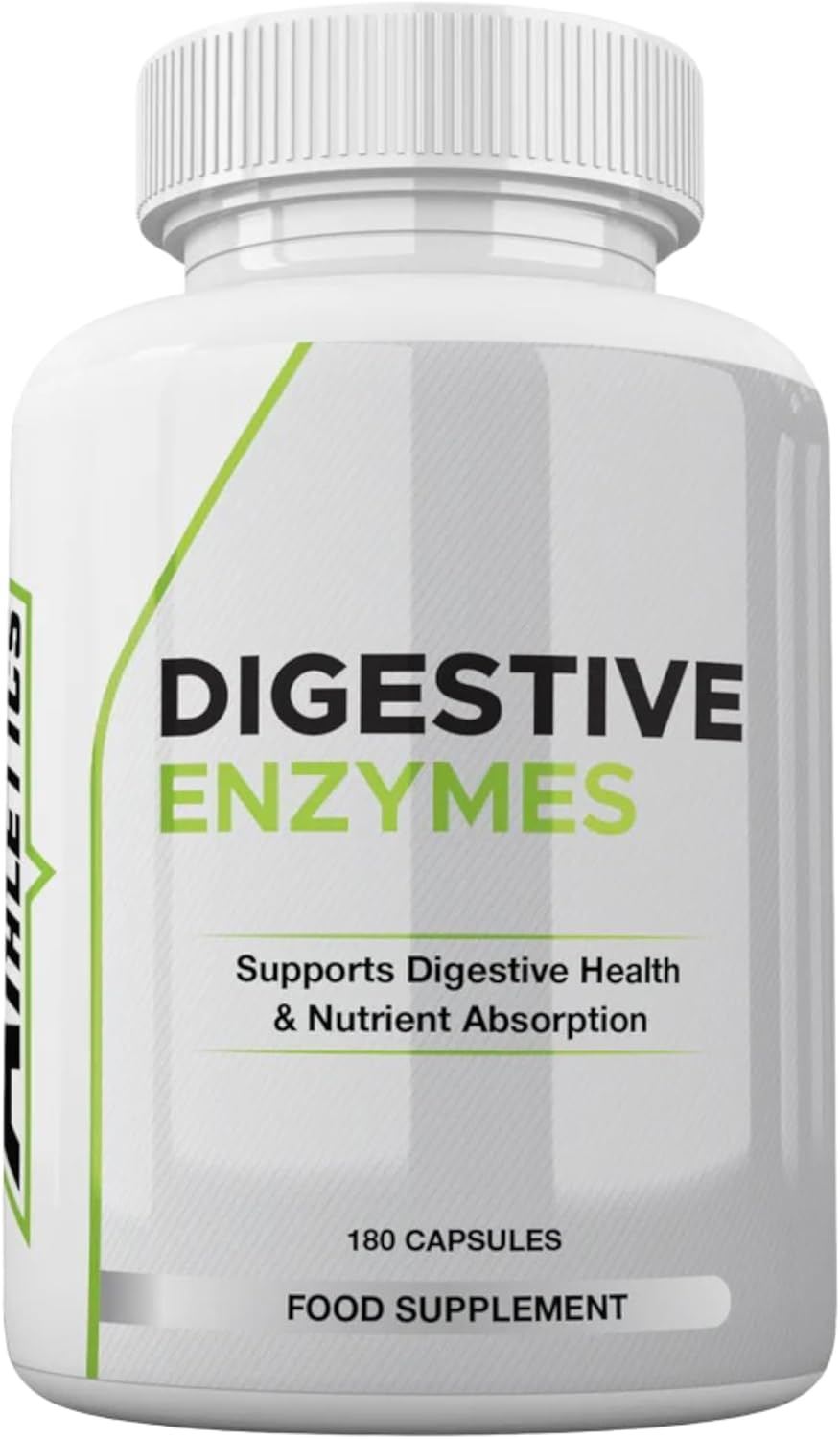 Digestive Enzyme Supplements - 180 Capsules Digestive Enzymes with Plant Based Ingredients - Supports Gut and Daily Digestive Health