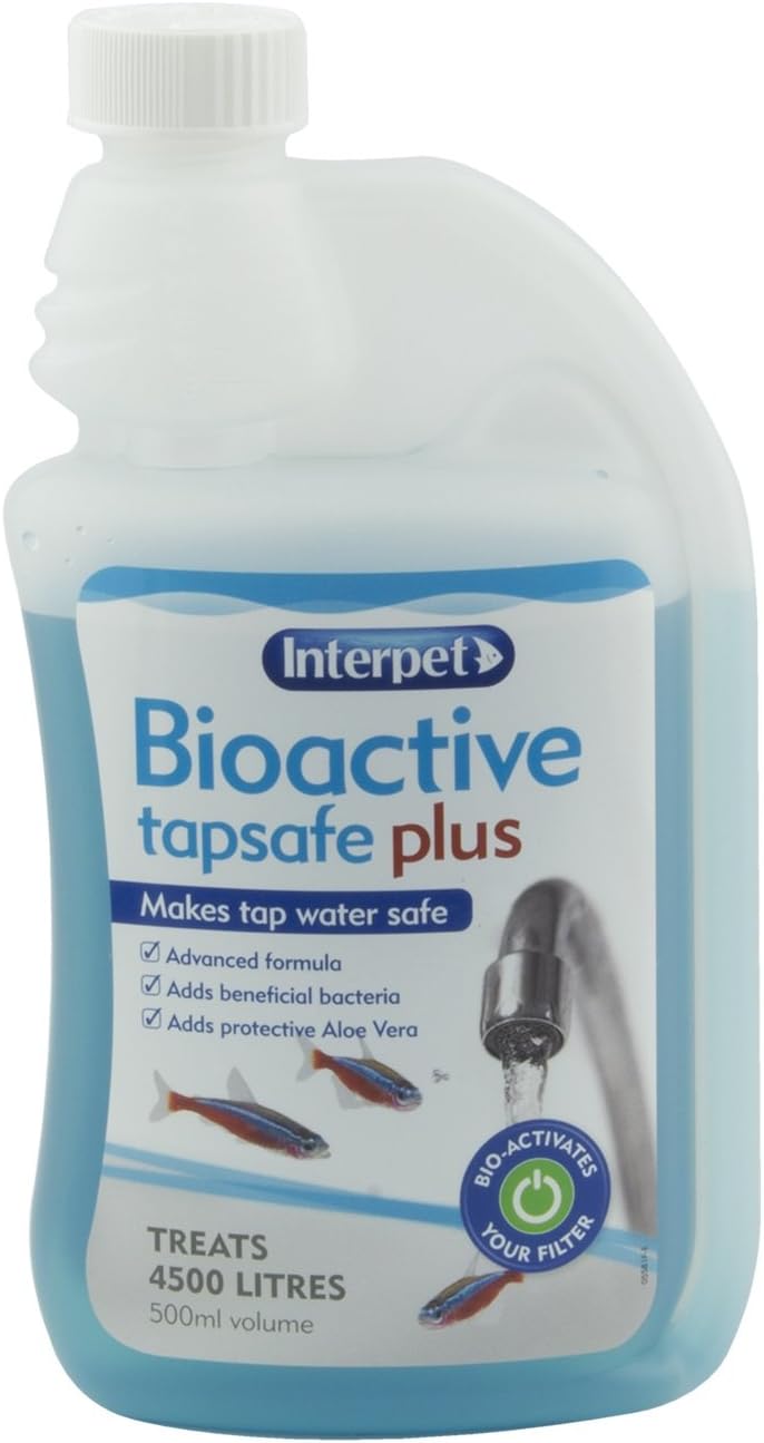 Interpet Bioactive Tapsafe Aquarium Water Dechlorinator & Conditioner, 500 ml, Keeps Fish Safe, Fast Acting, Removes Harmful Toxins from Tap Water Before Adding to Your Tank