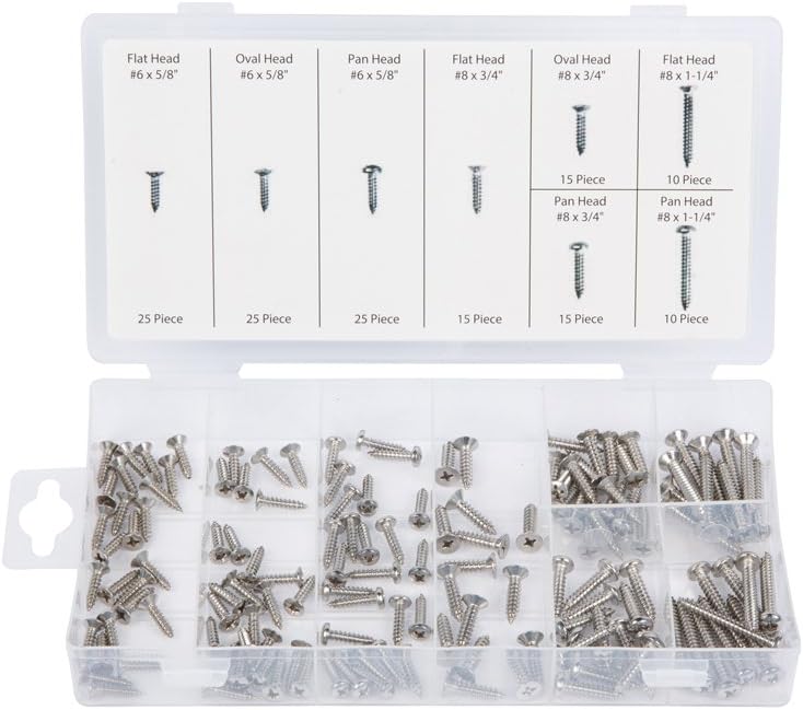 Blue Spot 40544 Stainless Steel Screw Assortment (140-Piece)