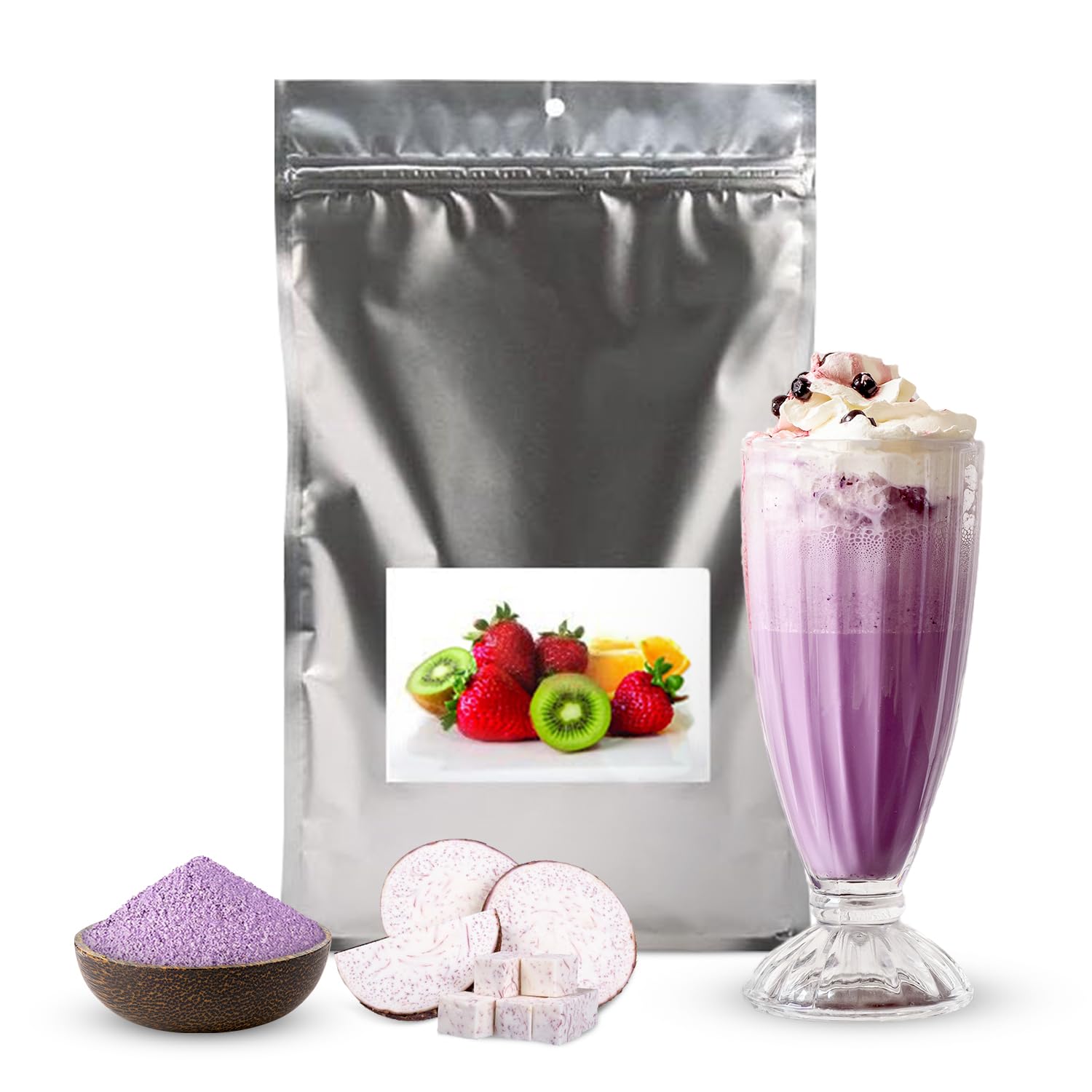 Fanale Ube Taro Milk Tea Powder, Instant Flavoring Powder, 2.2lbs Pack of 1 | Instant Flavoring Mix Perfect for Boba Milk Tea, Smoothies, Baking & Desserts. Rich & Creamy Beverage Powder, Easy to Prep