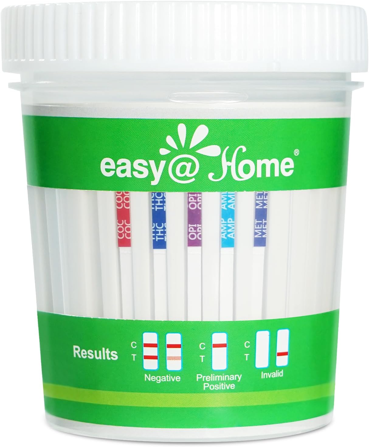Easy@Home Drug Test Cup for THC, AMP, COC, MET, OPI, Urine Drug Testing Kit #ECDOA-254 (1 Pack)
