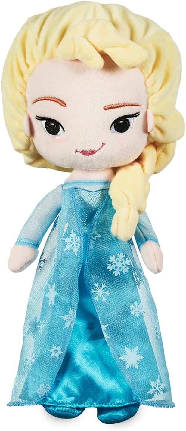 Disney Store Official Elsa Soft Toy Doll, Frozen, 32cm/12”, Plush Cuddly Plush with Embroidered Details, the Snow Queen Dressed in Classic Outfit with Shimmery Organza Cape, Suitable for Ages 0+