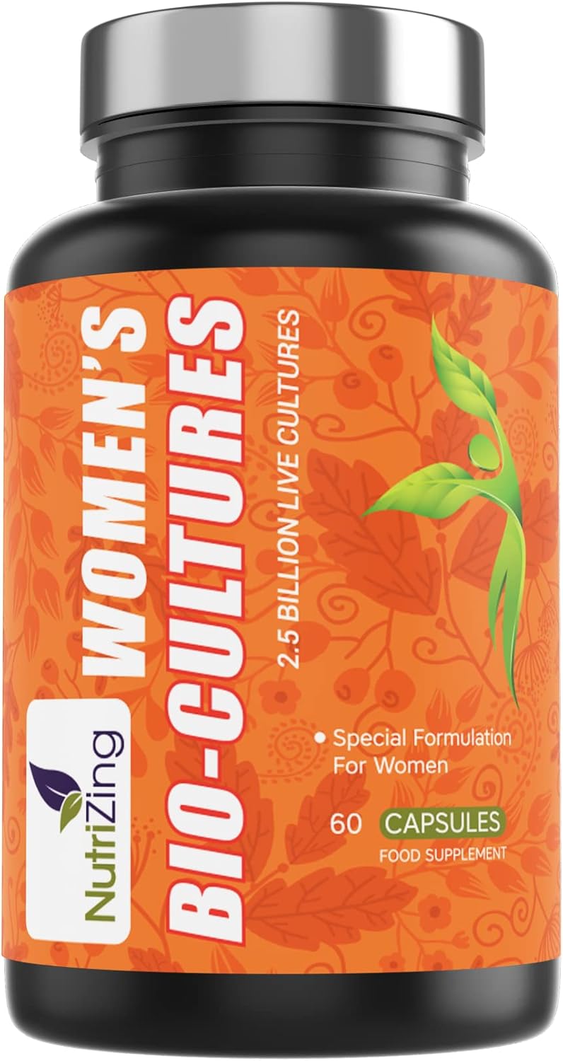 NutriZing Probiotics for Women Gut Health - Scientifically Proven Bio Cultures for Women’s Intimate Flora - Lactobacillus Reuteri and Lactobacillus Rhamnosus - Vegan Womens Probiotics 2.5billion CFU