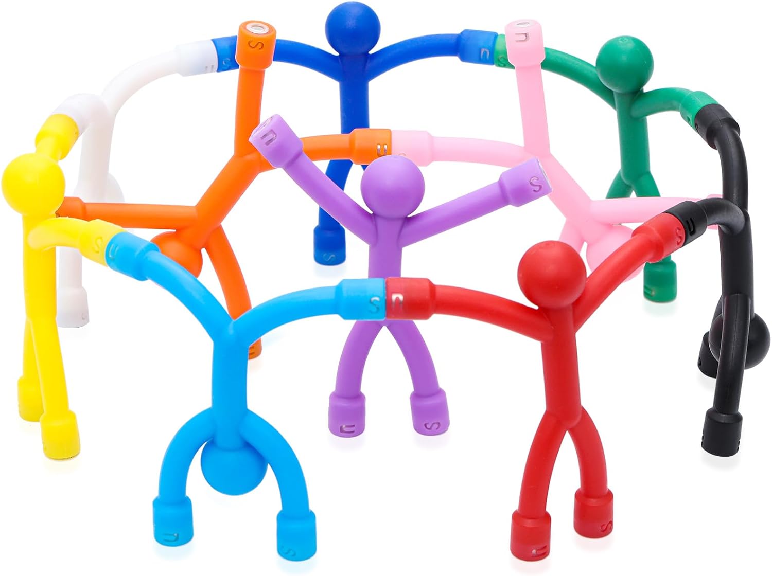 10Pcs Magnetic Travel Toys, Magnets Men for Kids, Cute Magnetic People for Refrigerator, Fridge Magnets Fidget Toys for Adults Kids Gifts